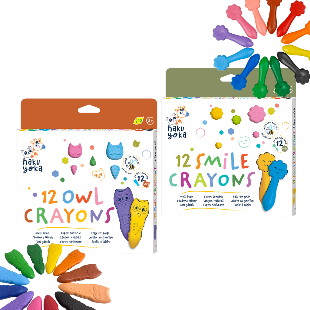 Haku Yoka Smile and Owl Crayons