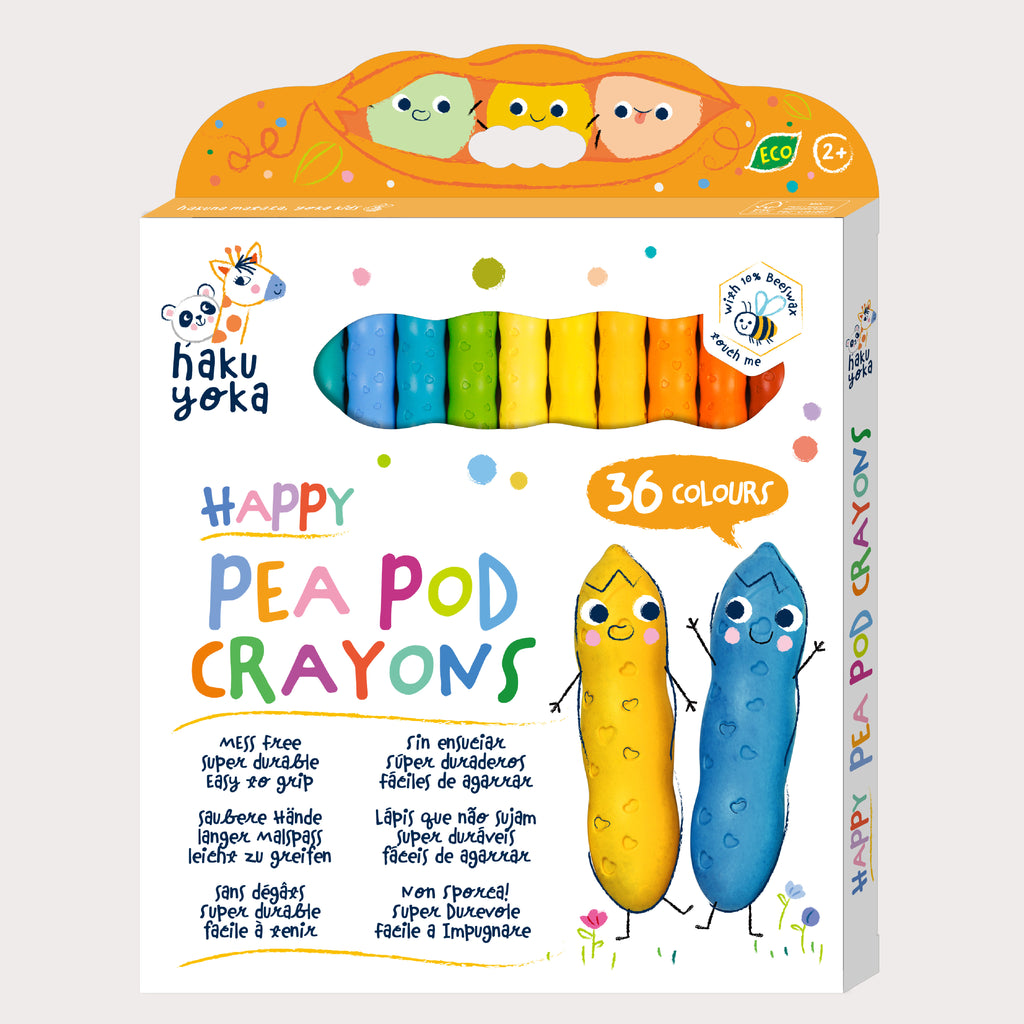 Haku Yoka Happy Pea Pod Crayons