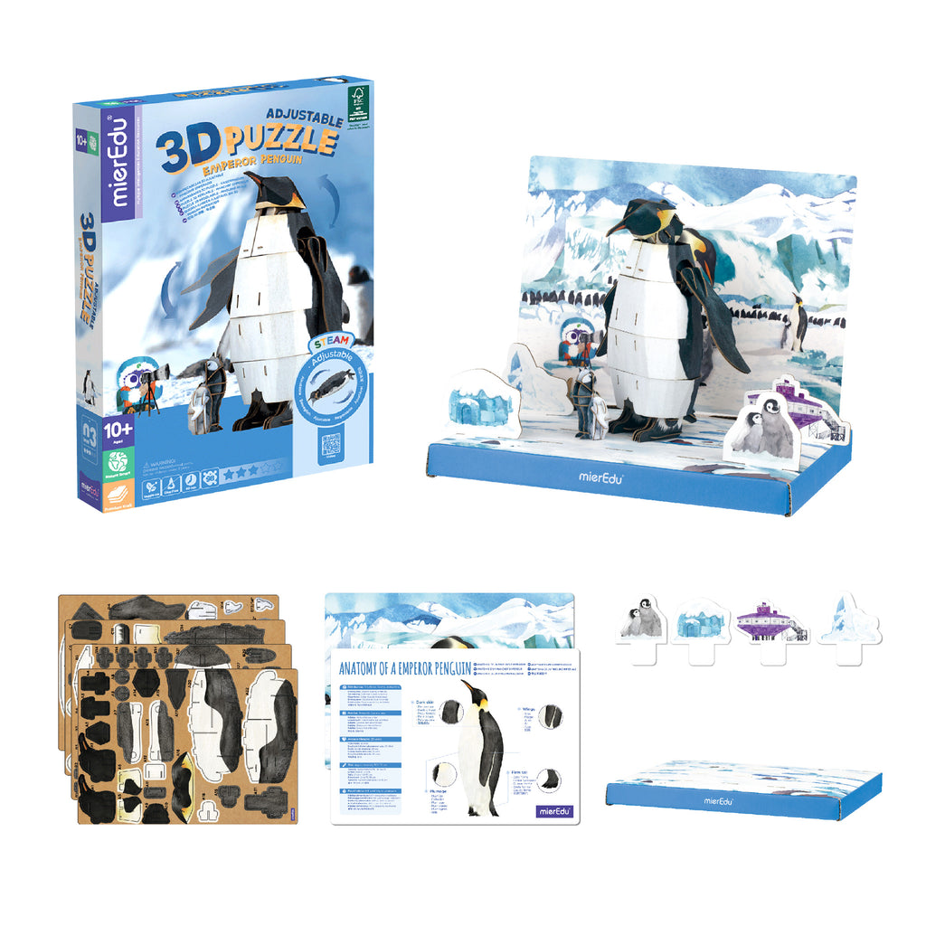 mierEdu Adjustable ECO 3D Puzzles - Arctic Animals