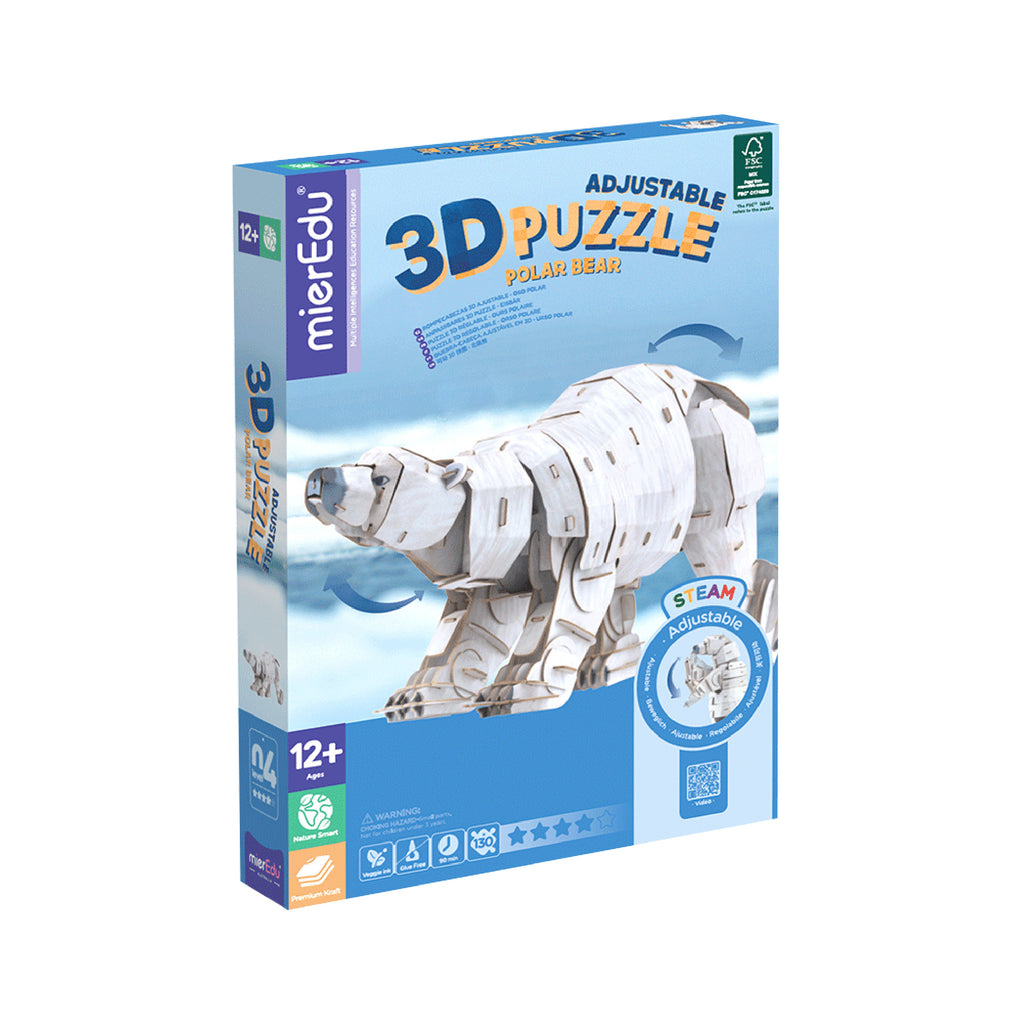 mierEdu Adjustable ECO 3D Puzzles - Arctic Animals