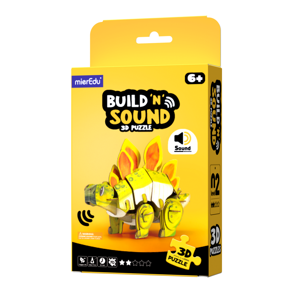 POPUZ BUILD 'N' SOUND 3D PUZZLE - Dinosaurs