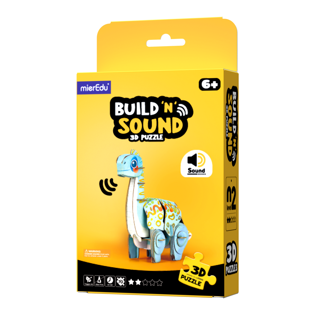 POPUZ BUILD 'N' SOUND 3D PUZZLE - Dinosaurs