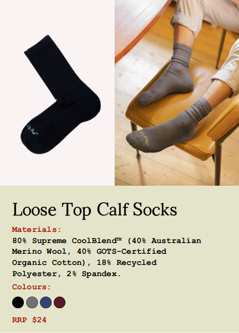 Paire Loose Top Calf Socks