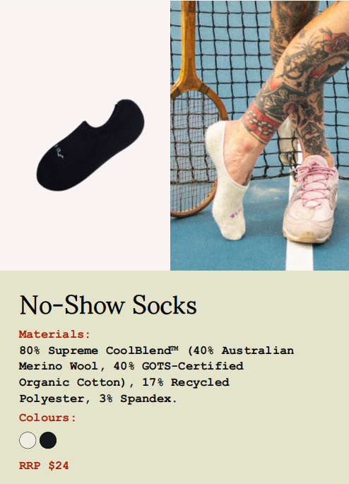 Paire No Show Socks