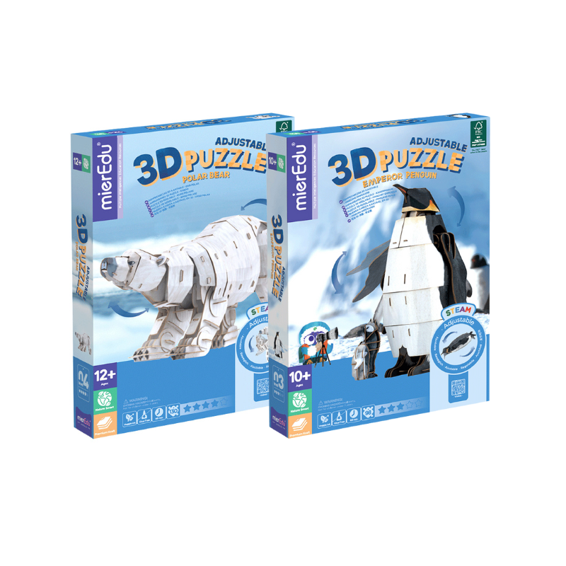 mierEdu Adjustable ECO 3D Puzzles - Arctic Animals