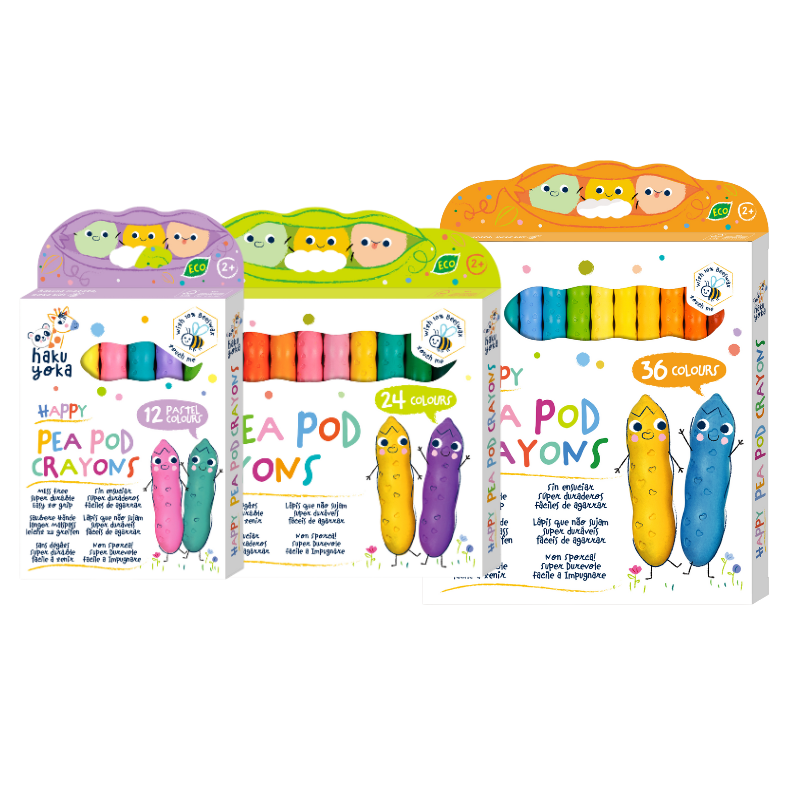 Haku Yoka Happy Pea Pod Crayons