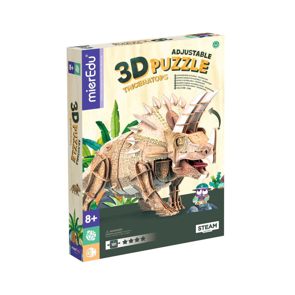 mierEdu Adjustable ECO 3D Puzzles - Dino Theme