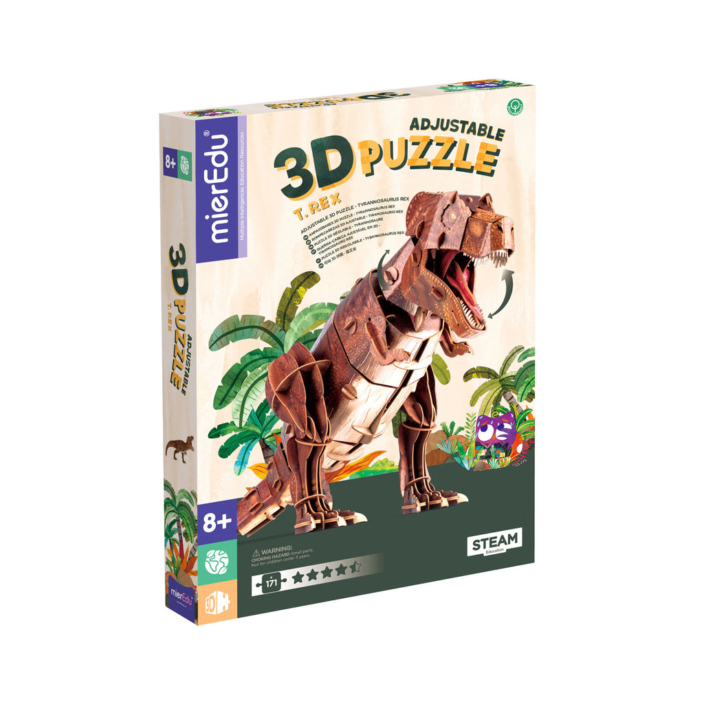 mierEdu Adjustable ECO 3D Puzzles - Dino Theme